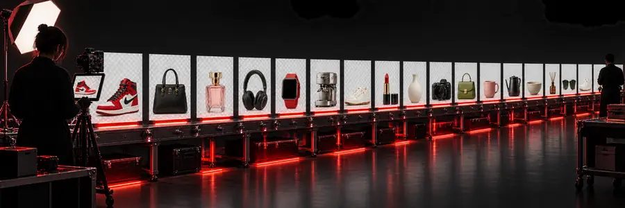 Several isolated subjects prepared for reuse