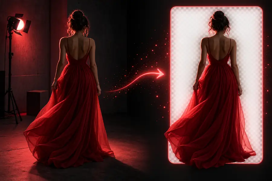 Subject presented as a background-removal result
